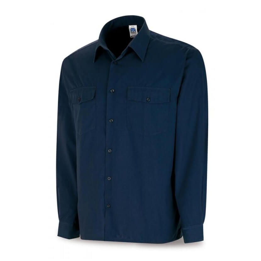 Camisa manga larga 100% algodón azul marino 388-CZML - Referencia 388CZMLAM